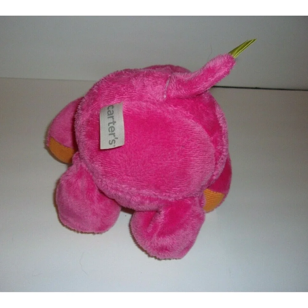 Carters Pink Orange Elephant Musical Twinkle Little Star Lullaby Plush 8